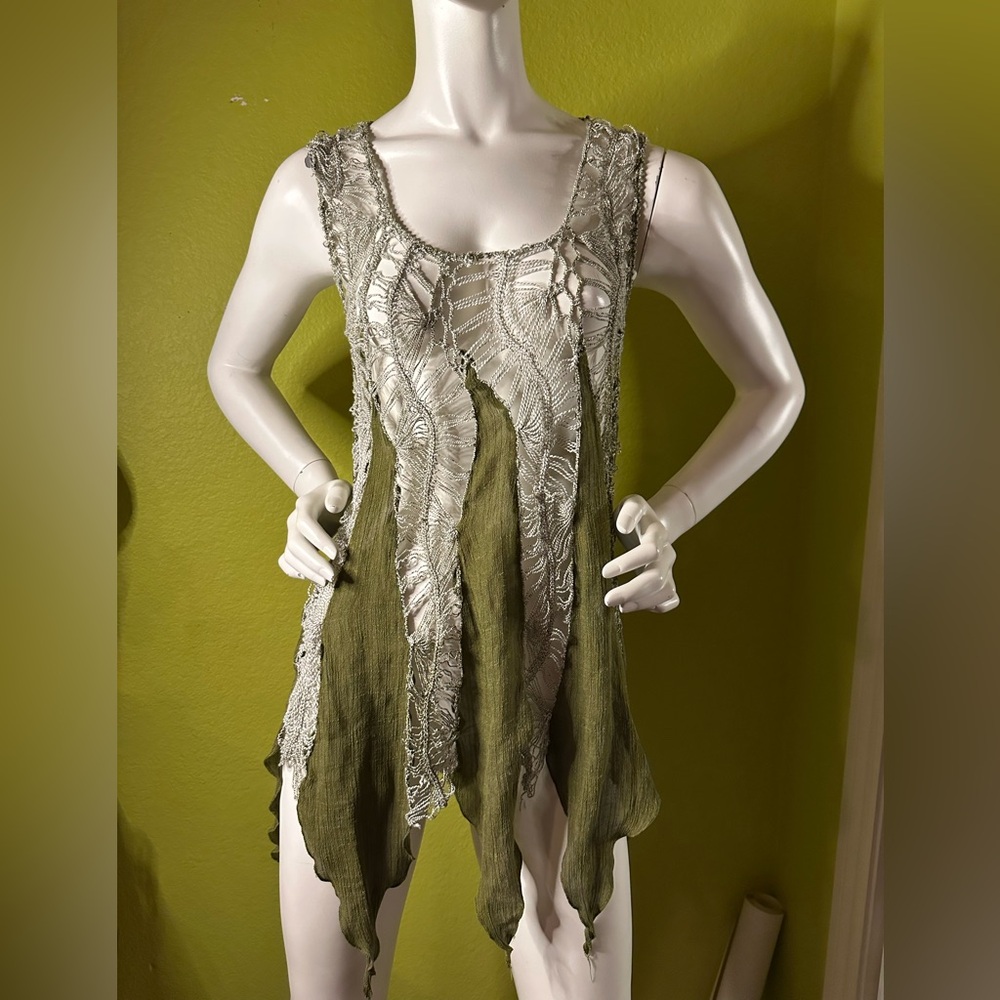 Etc. Green/Knit Coverup/Top
